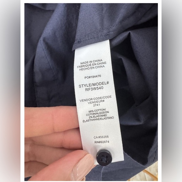 Splendid Navy and White Button Down Shirt - Picture 11 of 12